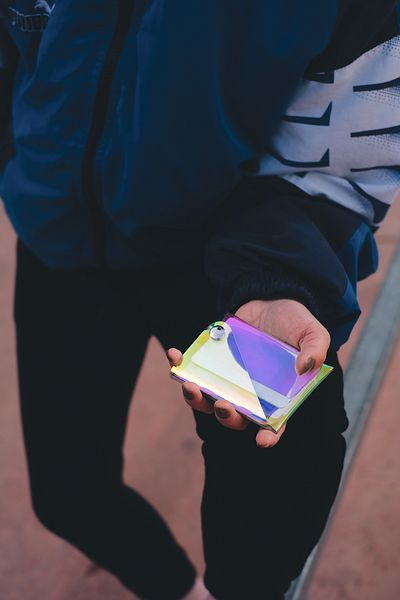 Badger Collection Transparent Hologram Color Wallet Card Holder Unisex Gift PVC Vegan