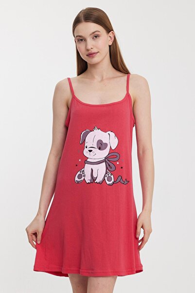 Penyelux Women's Beach Textile Dress Summer Enjoyment Tunic Pareo Red