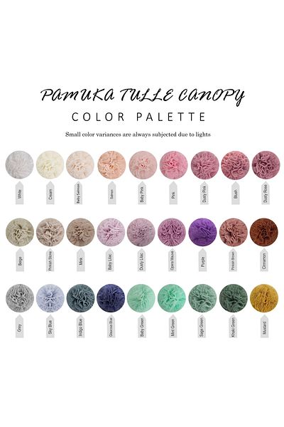 PAMUKA Tulle Mosquito Net Color Samples