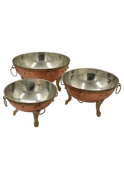 ANTEPSEPETİ Copper Set of 3 Fruit Bowl