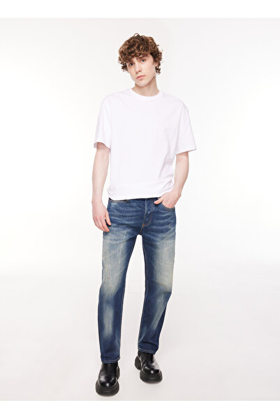 Denim Trip Normal Bel Regular Tapered Koyu İndigo Erkek Denim Pantolon DT1048...
