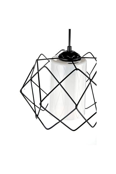retro home design Black and White Mica - Multi Square Chandelier (1 Pc) Living Room Kitchen Hall