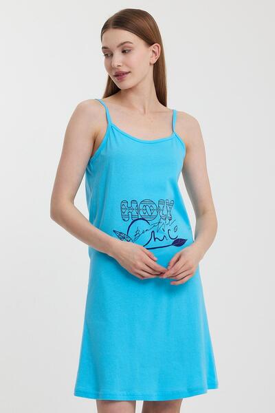 Penyelux Women's Printed Beach Textile Dress Sea Fashion Tunic Pareo Blue