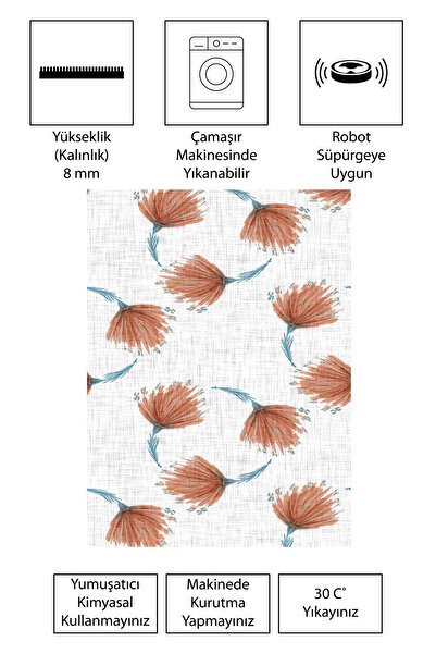 VİVİCAHOME Μοντέρνα ψηφιακή εκτύπωση Four Seasons που πλένεται με αντιολισθητική βάση Χαλί σαλονιού Χαλί κουζίνας Μοκέτα δαπέδου YVH