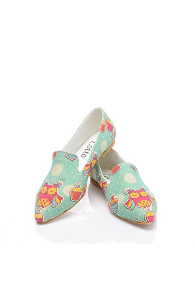 Cotto Shoes Дамски балерини от цветен лен с принт
