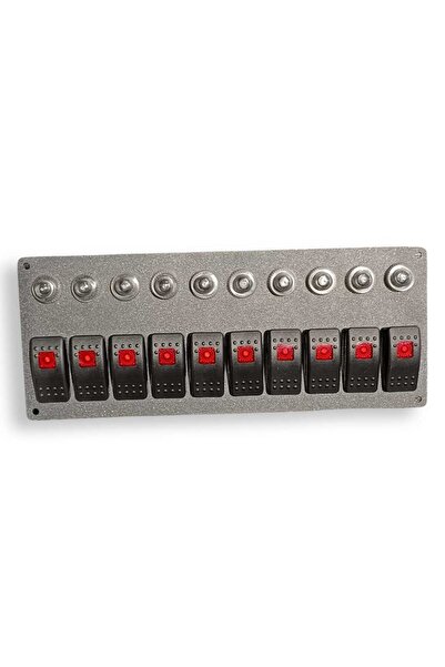 ErolMarin OTOMATİK SİGORTALI  10LU KARLING SWİTCH PANEL IŞIKLI İZOLELİ