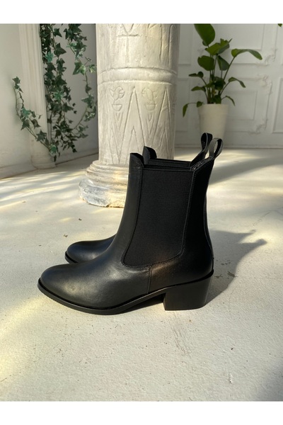 LA PASSION WESTERN TARZ HAKİKİ DERİ EL YAPIMI SİYAH BOT