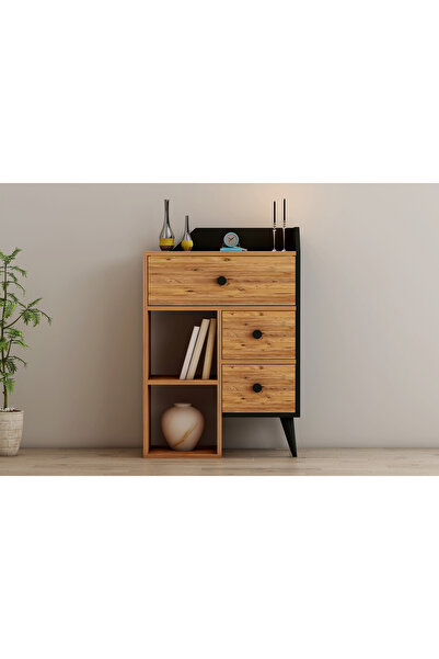 Derya Dekor Yıldız 3 Çekmeceli 1 Raflı Şifonyer