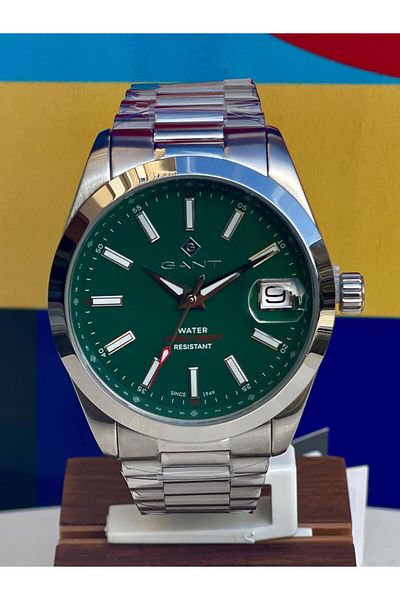 Gant G161015 Green Dial Steel Men's Wrist Watch with Series Numbers