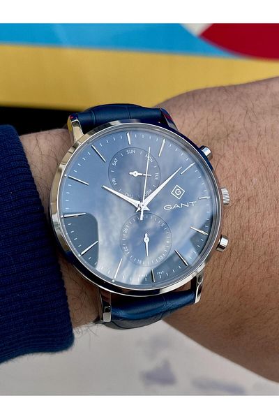 Gant G121009 Series Number Leather Cord Steel Men's Wrist Watch
