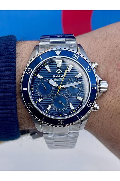 Gant G184002 Series Number Navy Blue Bracelet Steel Men's Wrist Watch