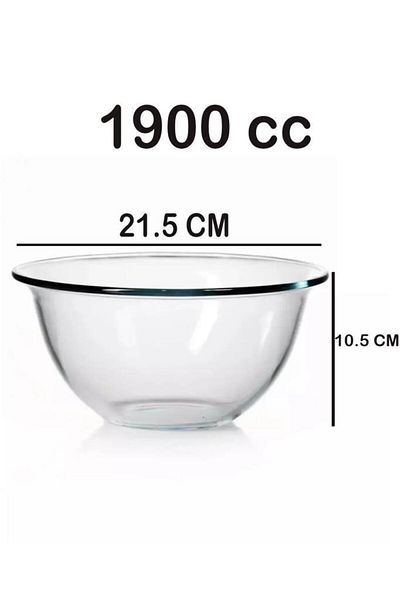 Paşabahçe 59514 Arda Turkmen Pyrex Preparation Mixing Bowl Bowl 22cm 1900cc