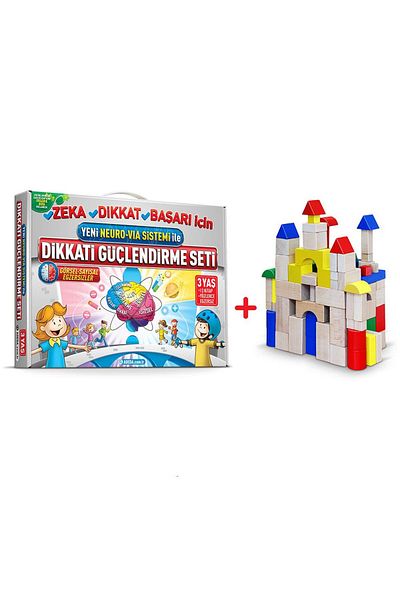 Adeda Yayınları Adeda Attention Strengthening Set Age 3 + 10 Pieces Wooden Free Material