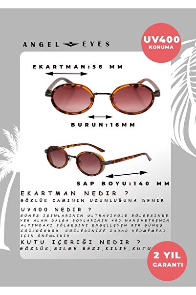 Angel Eyes Brown Glass Patterned Framed Unisex Sunglasses Ae9065c2