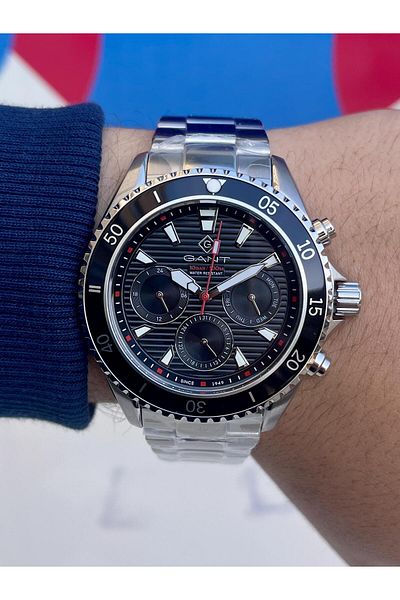 Gant G184001 Men's Black Bracelet Steel Wrist Watch with Series Numbers