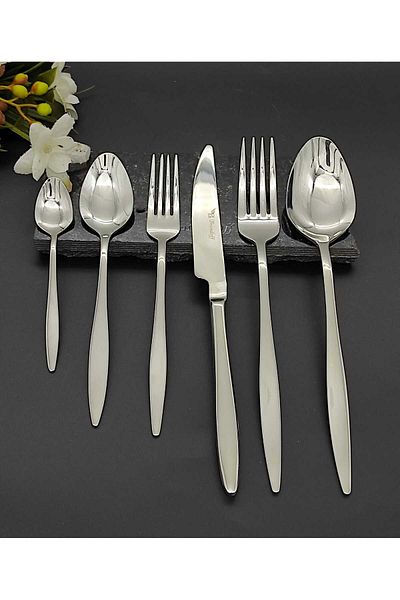 BRONDOFF 36 Piece Polished Steel Cutlery Set