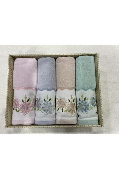 Özdilek EMBROIDERY EMBROIDERED TOWEL 4 BOXED