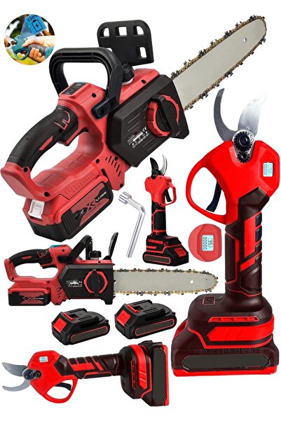 SCHUTZENGER 5520F Çift Akülü Dijital Göstergeli Şarjlı Budama Makası ve Şarjl...