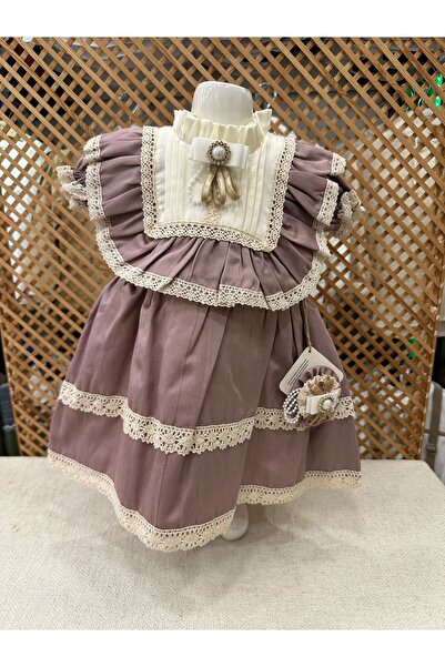 PARK BEBE فستان سهرة للفتيات الصغيرات من عمر 9 إلى 24 شهرًا مع إكسسوارات بإبزيم