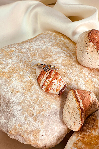 MOONİ ACCESSORİES Xuping Limited Edition Kalp Taşlı Gold Altın 9 Numara 316L ...