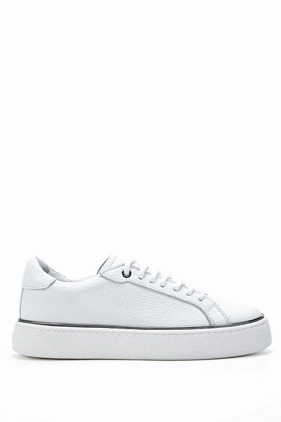 Tamer Tanca White Genuine Leather Women's Sneakers - Sports Shoes