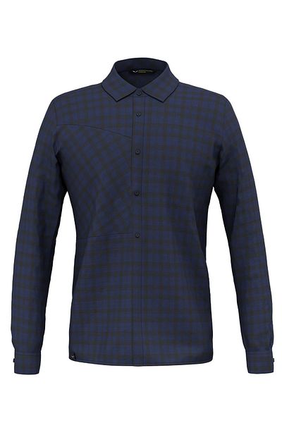 Salewa Ανδρικό πουκάμισο Fanes Flannel 5PL L/S Navy Blue