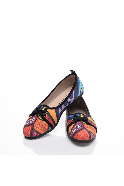 Cotto Shoes Balerini de damă din in colorat imprimat