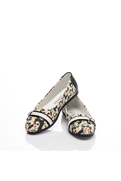 Cotto Shoes Štampani ženski baletski stanovi u boji platna