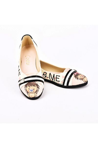 Cotto Shoes Printed Colorful Linen Women's Ballerinas