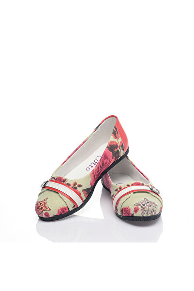 Cotto Shoes Štampani ženski baletski stanovi u boji platna