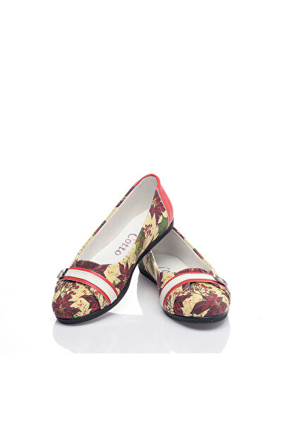 Cotto Shoes Štampani ženski baletski stanovi u boji platna