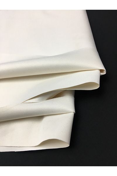 Yiğit Kumaş Ecru Thin Faux Leather Fabric with Jersey Lining