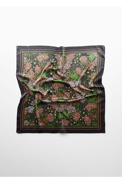 MANGO Woman Tropical printed shawl