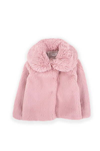 Mavipink Girl's Pink Color Faux Plush Fur