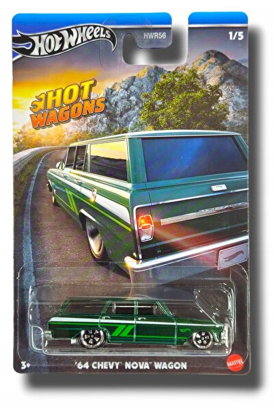 HOT WHEELS Hot Wagons 64 CHEVY NOVA WAGON HRR89