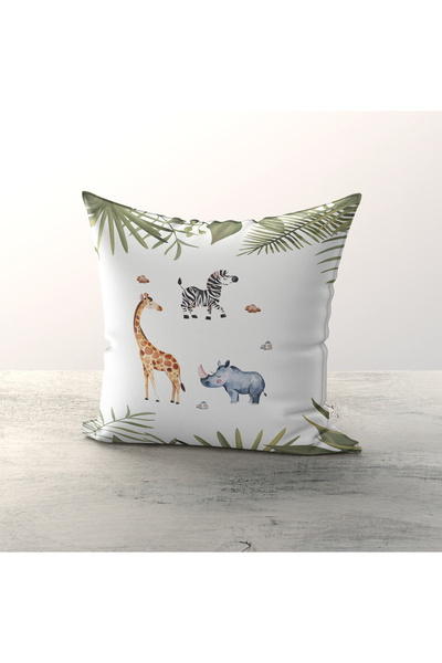 Talia Home Husă de pernă decorată cu animale de safari, 3 piese TLAKR-181