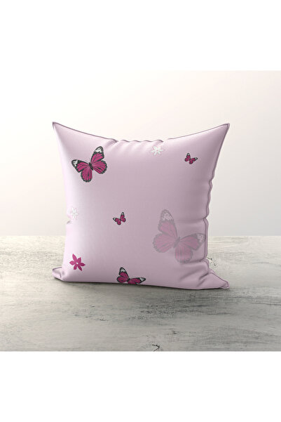 Talia Home Husă de pernă de 3 bucăți pentru cameră pentru copii cu imprimeu de fluturi TLAKR-206