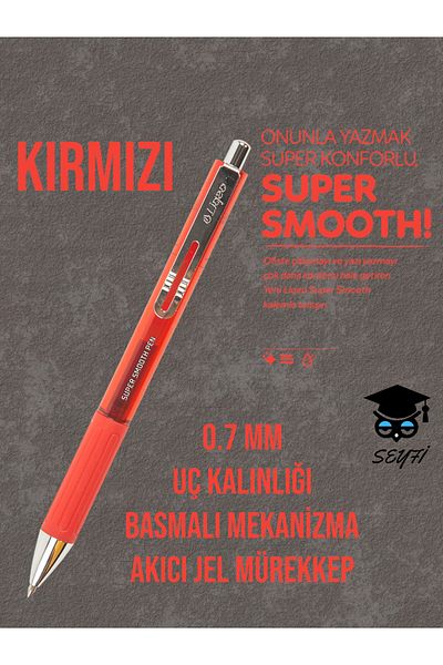 SEYFİKİRTASİYE LİQEO PUSH-ON GEL BALLPOINT PEN SUPER SMOOTH 0.7 MM