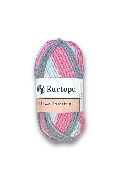 Kartopu Cozy Wool Grande Prints Kalın %49 Yünlü Batik Atkı Bere ipi H1934 1 Adet