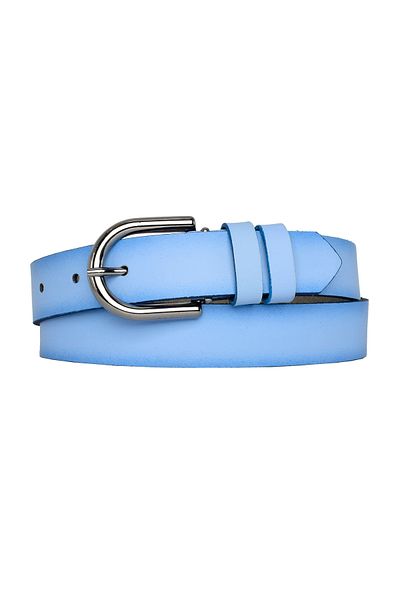 GoDeri 100% Genuine Leather, Nickel Buckle 3 Cm Turquoise Women's Belt; Dress, Trouser Belt = 3cm-kdn-21