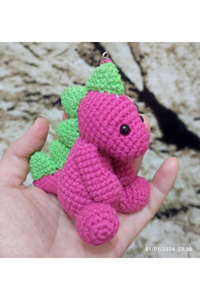 ELMASINEMEĞİ Amigurumi anahtarlık dinazor el örgüsü el emegi