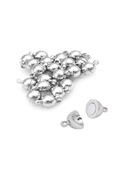 Hdg Μαγνητικό κλιπ κοσμήματος βραχιόλι κολιέ Συσκευή κλειδώματος κοσμήματος διαμέτρου 6 mm - 5 σετ