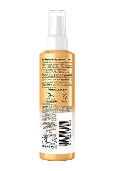 ELSEVE Mucizevi Yağ 10 Etki 1 Arada Saç Güzelleştirici Sprey Serum 150ml+Saç Açıcı Tarak