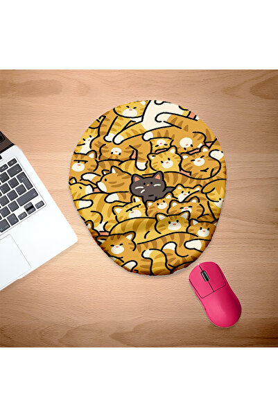 UcuruStore Squeeze Cats Οβάλ Ποντικομαξιλαράκι με Στήριγμα Καρπού