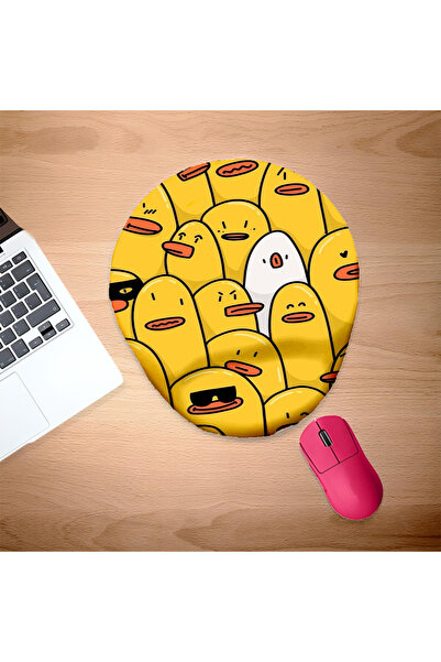 UcuruStore Havalı Ördekler Οβάλ Ποντικομαξιλαράκι με Στήριγμα Καρπού