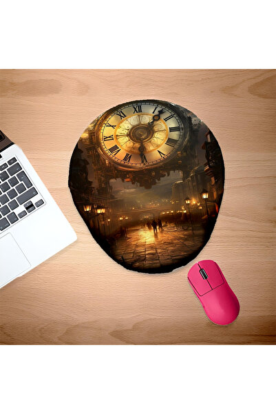 UcuruStore Μεγάλο Οβάλ Μαξιλαράκι Ποντικιού με Στήριγμα Καρπού για Ρολόι