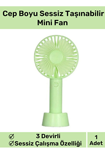 Nightwatchers Premium Üretim Usb Şarjlı 3 Kademeli Sessiz Taşınabilir Mini Fa...