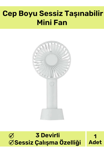 Nightwatchers Premium Üretim Usb Şarjlı 3 Kademeli Sessiz Taşınabilir Mini Fa...