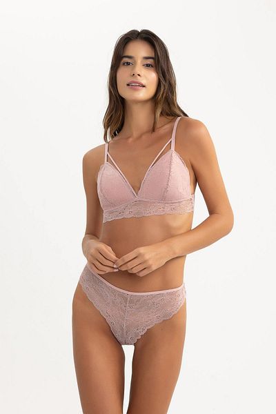 DeFacto Τρίγωνο Bralet με δαντέλα Fall In Love με επένδυση R6569az24sp