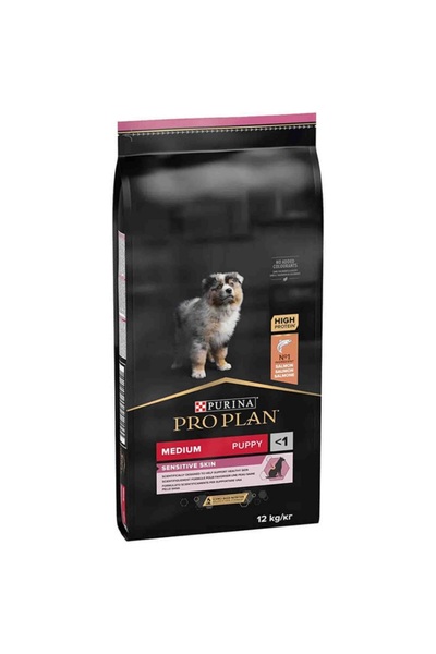 Pro Plan Medium Puppy Somonlu 12kg Sensitive Skin Somonlu Medium Puppy Orta Irk Yavru Köpek Maması